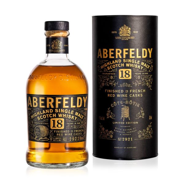 #092 Aberfeldy 18 Years Old Highland Single Malt Red Wine Casks CÔTE RÔTIE 43% Vol. 0,7l